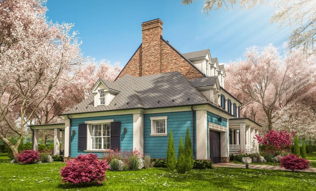 classic house in colonial style